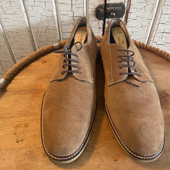 Banana Republic Tan Suede Leather Plain Toe Oxford Shoes Men’s 11.5 - Picture 3 of 8